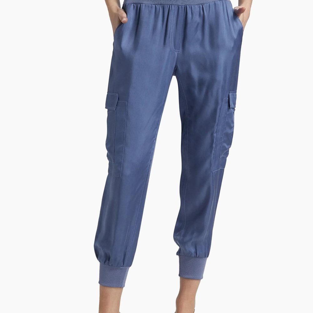 Cinq à Sept Slate Blue Cargo Joggers
